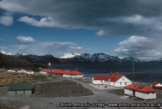 The South Georgia Government/British Antarctic Survey 'King Edward Point applied fisheries research station'in Cumberland East Bay, South Georgia. 