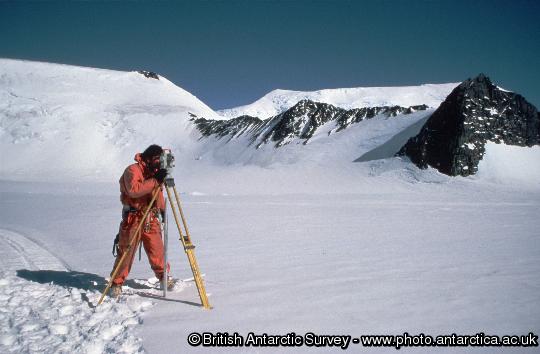 Surveying for glacier movement on Rutford ice stream