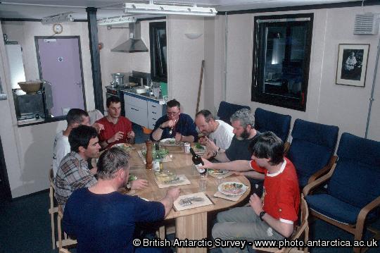 Dining room at Signy Research Station