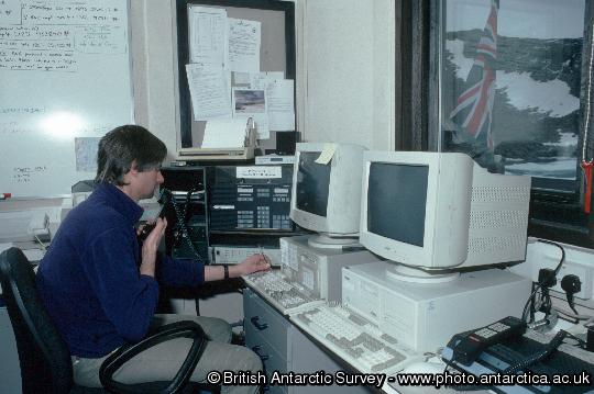 Communications room at Signy Research Station
