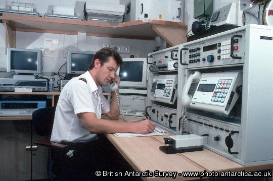 Radio operator on the James Clark Ross