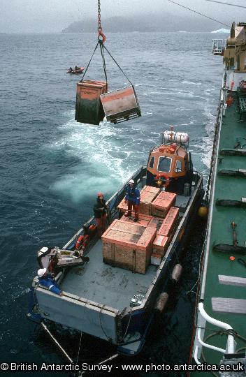 Tula  (landing craft) being loaded alongside RRS Ernest Shackleton during relief at Bird Island  The cargo tender Tula  is named after the ship used by John Biscoe during his British Expedition of 1830- 1833. The Enderby Brothers sent out two ships, Tula  and Lively  (Captained by George Avery), who circumnavigated the Antarctic continent.