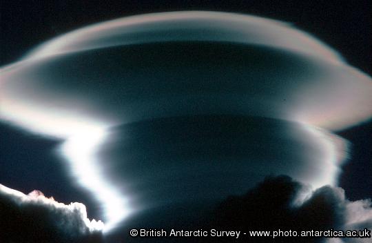 Detail of plate clouds above South Georgia