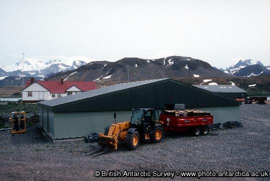 The fuel store at the King Edward Point Research Station (KEP), Cumberland East Bay, South Georgia