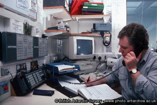 Communications room at Halley