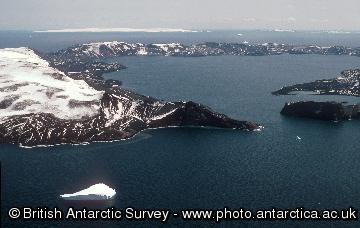 Deception Island, South Shetland Islands, showing the 10km diameter flooded caldera