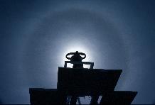 Sun Halo around the sunshine recorder at Halley Research Station