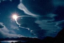 A stack of plate clouds above South Georgia - altocumulus lenticularis - stationary wave clouds caused by airflow over mountains