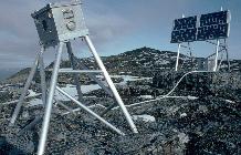 Signy sea ice camera.  This camera was designed by Tsevelod Asanayer and takes a photographic record of the sea ice three times each day when unattended.  This High Technology camera runs off solar power.