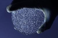 Slice of ice core from Berkner Island, depth 120m.  Trapped air bubbles (an archive of the past atmosphere) are visible in the ice.
This image is associated with the 2005-2010 BAS science programme: CACHE- Climate and Chemistry: Forcings, Feedbacks and Phasings in the Earth System.